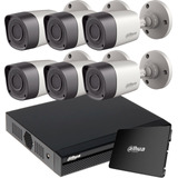 Kit Seguridad Dahua Full Hd Dvr 8 + Disco 1 Tb Instalado + 6 Camaras 2mp 1080p Exterior Infrarrojas + Ip M3k