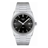 Reloj De Pulsera Tissot Prx De Acero, Negro, Para Hombre