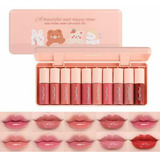 Set De 10 Tintes Labiales, Mini Líquidos Coreanos, Duraderos