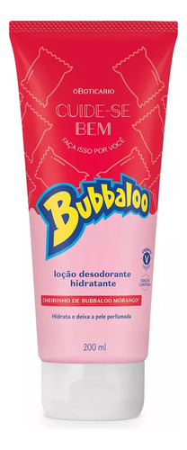 O Boticario Cuide-se Bem Bubbaloo Loção Hidra Morango 200ml