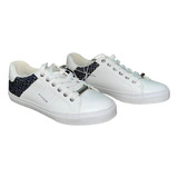 Tenis Blancos Tommy Hilfiger Con Detalle Tela Azul