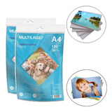 Papel Fotográfico A4 Glossy 120g 100 Folhas Premium Original