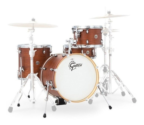 Batería Acústica Gretsch 4 Pzs Catalina Club Nogal Satinado