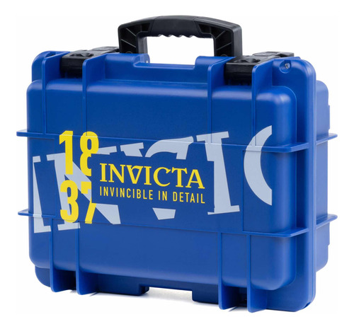 Estuche Para Relojes Invicta Azul 1837 De 8 Slots De Impacto