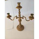 Candelabro De Bronce, Estilo Francés, 3 Velas