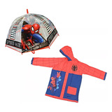 Paragua Y Piloto Para Lluvia Infantil Spiderman Original