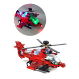 Helicóptero Juguete C/ Luz 3d Sonido Giran Hélices C/ Pilas