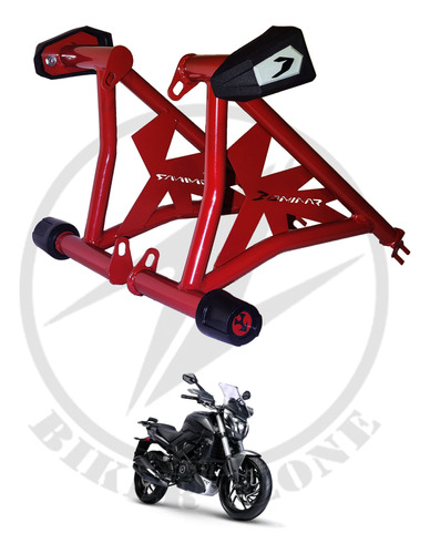 Slider Jaula Roja Para Motocicleta Dominar 250 Reforzada