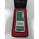 Antiguo Encendedor Gas Publicidad Salem Estuche Original