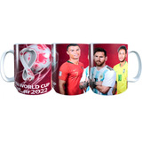 Mugs Personalizados Mundialm Qatar2022 Messi Neymar Ronaldo