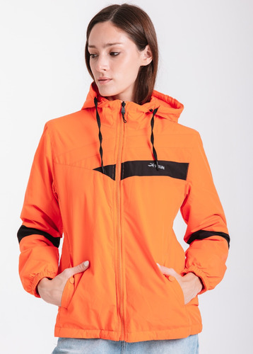 Campera Reversible Inflable Mujer I Run Impermiable   