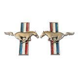Emblemas Mustang Ford Caballos Laterales Metalicos Par 