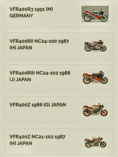 Honda Vfr 400 - 4 Kits De Carburador - Hay Todos Los Modelos
