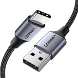 Ugreen Cable Usb-a A Usb-c Trenzado Aluminio Niquelado 2m  Carga Rapida 60w