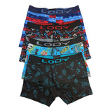 Pack Boxer Niños Lody X4 Algodón Y Lycra Estampados Surtidos