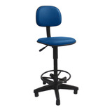 Cadeira Secretária Azul - Assento Regulável