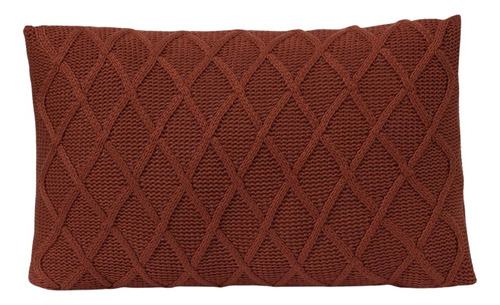 Capa Almofada Decoração 60x40 C/zíper Tricot Paris Terracota