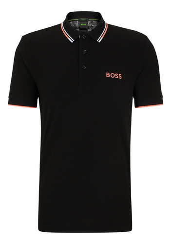 Polo Boss Para Hombre En Mezcla De Algodón Con Logos