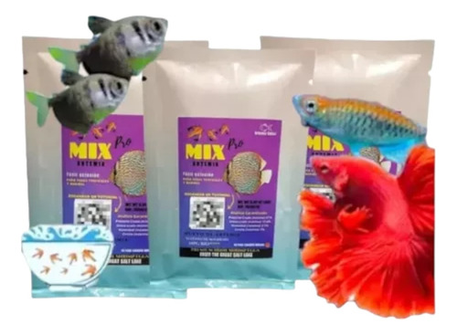 Alimento Comida Para Peces Mix Artemia Pro 3 Pza Para Pez