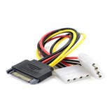 Adaptador Sata(macho P/ Ide Força Duplo Molex (fem4pinos