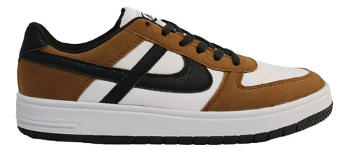Tenis Panam Original Café Blanco Vestir Casual Hombre Cómodo Urbano