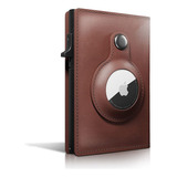 Billetera Inteligente Para Airtag Apple Crazy Horse, Cuero G