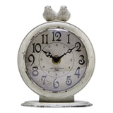 Nikky Home Shabby Chic - Reloj De Mesa Redondo De Cuarzo Con