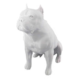 Pitbull Filhote Macho Com Gravata Miniatura Decoração 3d