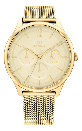 Tommy Hilfiger Mujer: Reloj De Acero Oro Rosa, Elegante