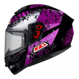 Casco Integral Nzi Visor Simple Trendy Jungle Negro Y Rosa Color Jungle Rosa Y Negro Tamaño Del Casco Xl