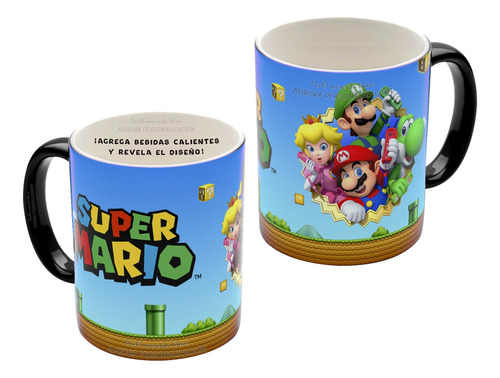 Mug Mágico Super Mario Bros Nitendo Videojuego Taza Termica