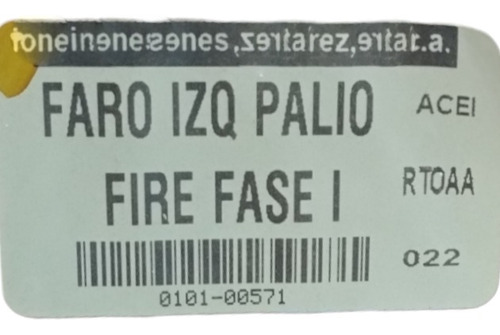 Faro Izquierdo Fiat Palio Fire Fase I Foto 2