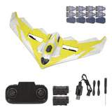 Kit De Avión Rc Acuático Amarillo Y Negro Con Control Remoto