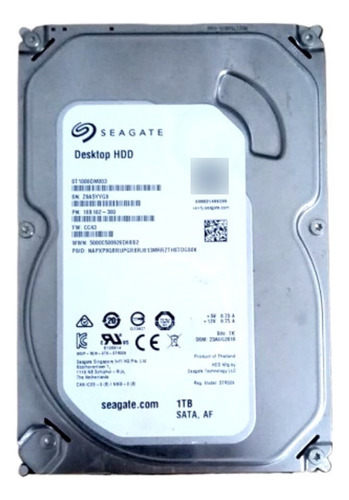 Hd 1 Tera Disco Rígido Interno Seagate St1000dm003