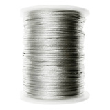 Cola De Raton 48mts Aprox - 1.5mm Hilo Cordon Gris Plateado