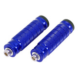 Par De Reposapiés Azules Universales De 6 Mm Para Motociclet