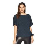 Michael Kors Blusa Mujer Black/luxteal, Talle M Original!!!