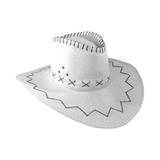 Sombrero Vaquero Cowboy Cuerina Liso Adultos 