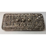 Antiguo Prendedor Broche Plata 900 Marcasita Estilo Art Deco