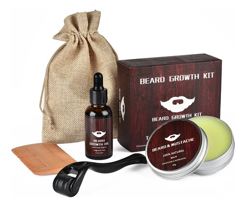 Kit De 4 Unidades Para Hacer Crecer La Barba Para Hombre, Má