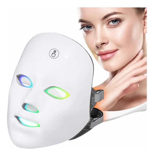 Máscara Facial Led , Inalámbrica, 7 Colores