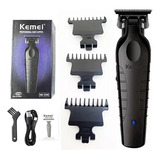 Máquina De Cortar Cabelo Elétrica Kemei Km-2299 Cor Preto 5v