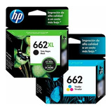 Combo Hp 662xl Negro + 662 Color Originales 2515 3515 1515