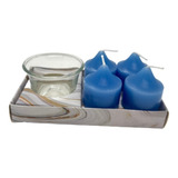 Set De 4 Velas Perfumadas De Forma Redonda