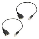 2 Pedazos Dobles 3.5mm Hembra A Rj9 Jack Adaptador