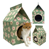 Casa De Carton Para Gatos Casa Rascador Para Gatos Casa Para