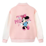 Chamarra De Béisbol Con Estampado Digital De Minnie Mouse