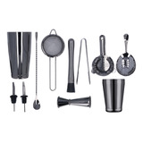 Kit De Coctelera Bar Shaker, 11 Unidades, De Acero Inoxidabl