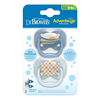 2 Chupones Dr Brown's Advantage Etapa 1 0-6 Meses Azul Anticólicos | MercadoLibre