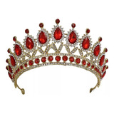 Corona Tiara Reina Carnaval Princesa Certamen Novia Xv Roja
